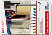 Набор ручек капилярных для бумаги и картона, 0,3 мм, 10 цветов в наборе, металлическая коробка